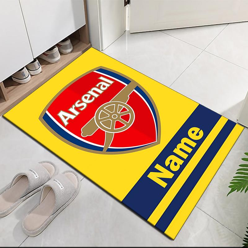 Custom Name Arsenal F.C Printed Carpet, for Office Chair Living Room Bedroom Kitchen Room Decor Gifts.