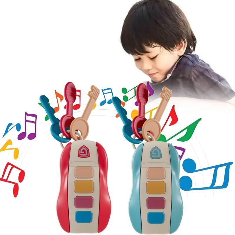 Baby Toy Car Remote Key With Music Functions And Chewfriendly Silicone For Cognitive Development