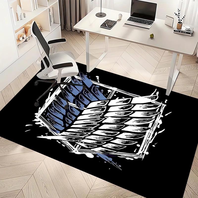 1pc Attack on Titan2 Print Area Rug - Soft, Washable Non-Slip Indoor Mat, Living Room, Home Office Decorative Rug,Office Decorative