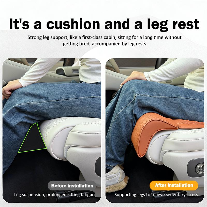 Car Seat Cushion With Leg Support Universal Car Seat Protection Cover With Extension Leg Rest Padding Relieve Fatigue