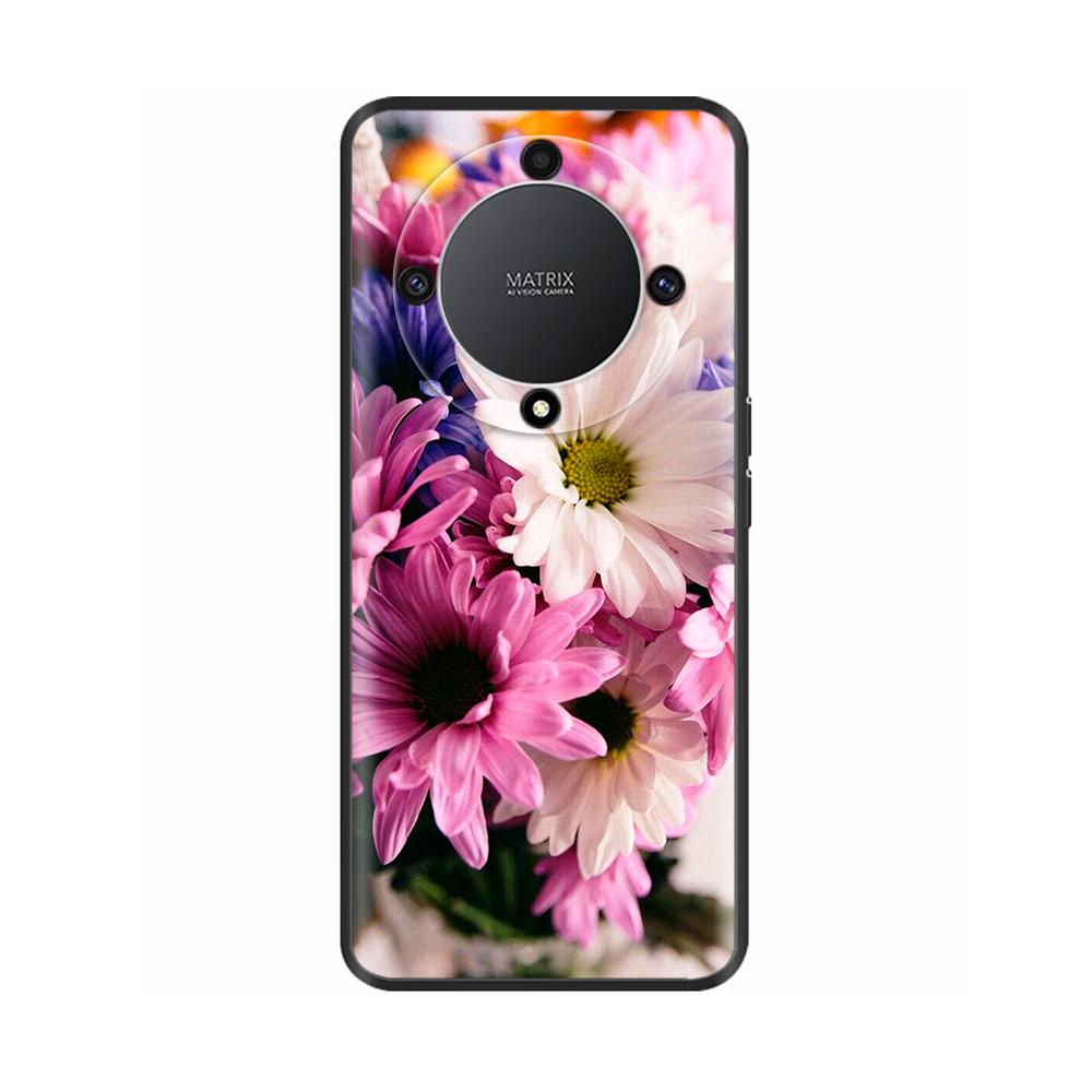 For Honor Magic 6 Lite Case Magic6 Lite Liquid Silicone Soft TPU Back Bumper Skull Marble Print Fundas For Honor Magic 6 Lite 5G