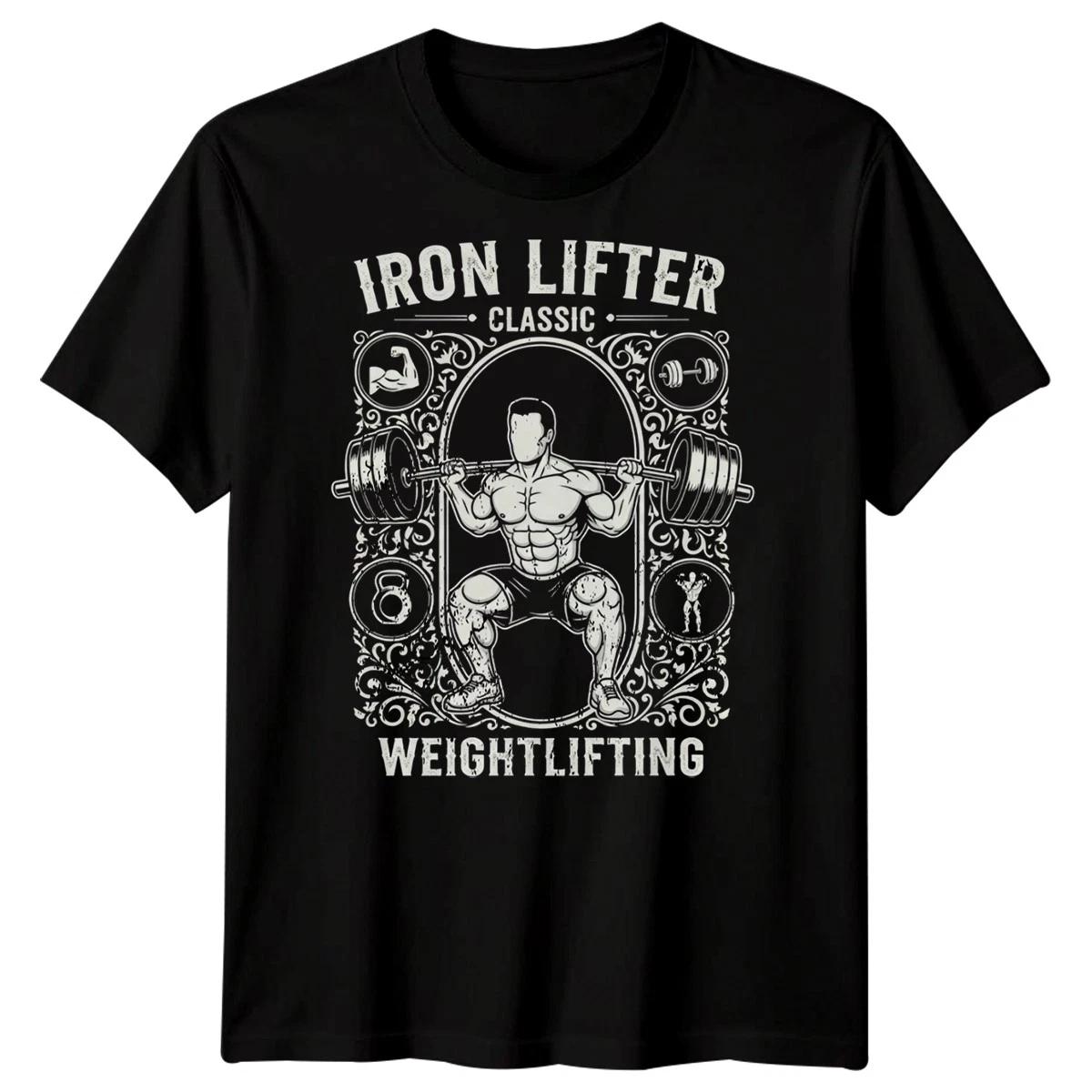 

Iron Lifter Классическая футболка для тяжелой атлетики и спорта Мужская Тренировка в зале M