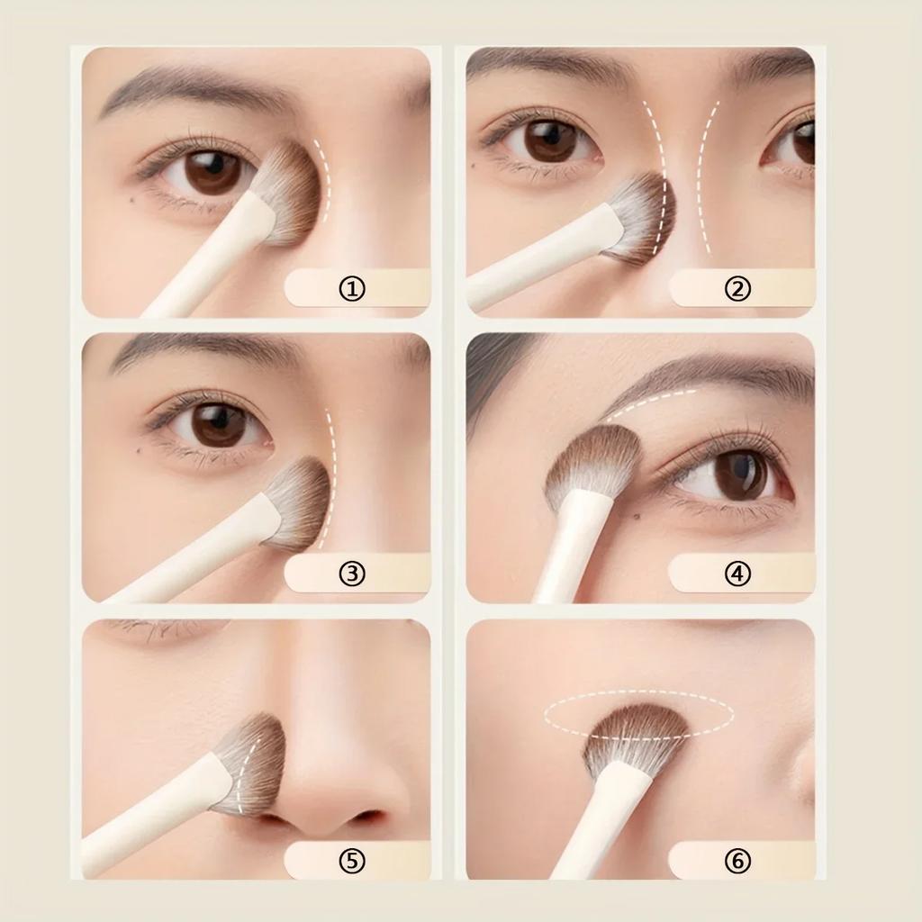 1pc Half-Fan Nose Contour Brush-Soft Nylon Bristles for Nose/Cheekbone Shaping,All Skin Types Makeup Tool for Beauty Enthusiasts