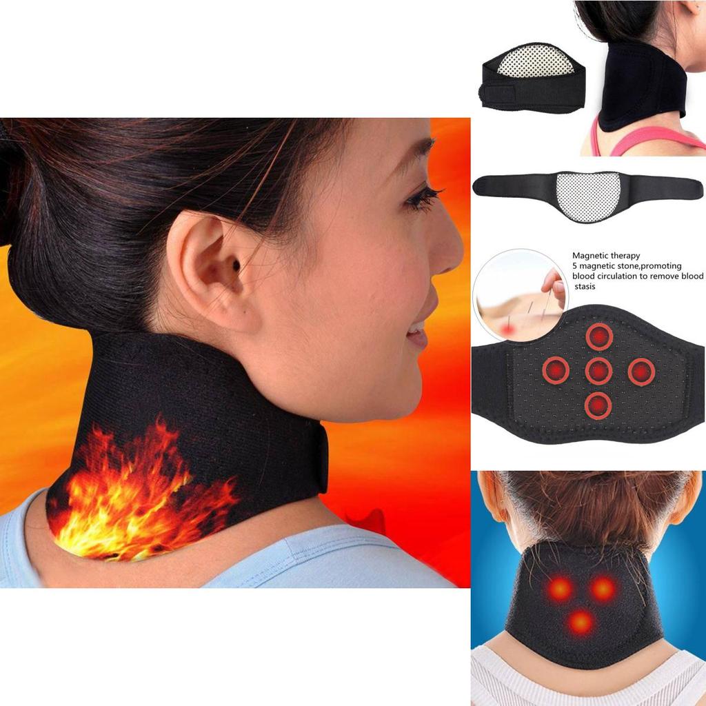 Cozy Neck Protection Wrap Self-heating Black Thermal Neck Brace For Men And Women