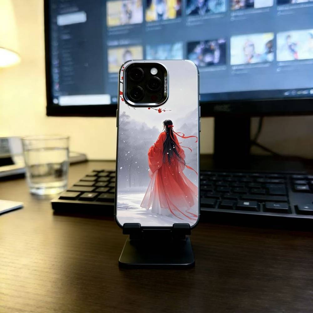 Chinese Danmei Anime MO DAO ZU SHI Phone Case For iPhone 17,16,15,14,13,12,11 Plus,Pro Max,XS,Colored Silver Plated Inside Cover