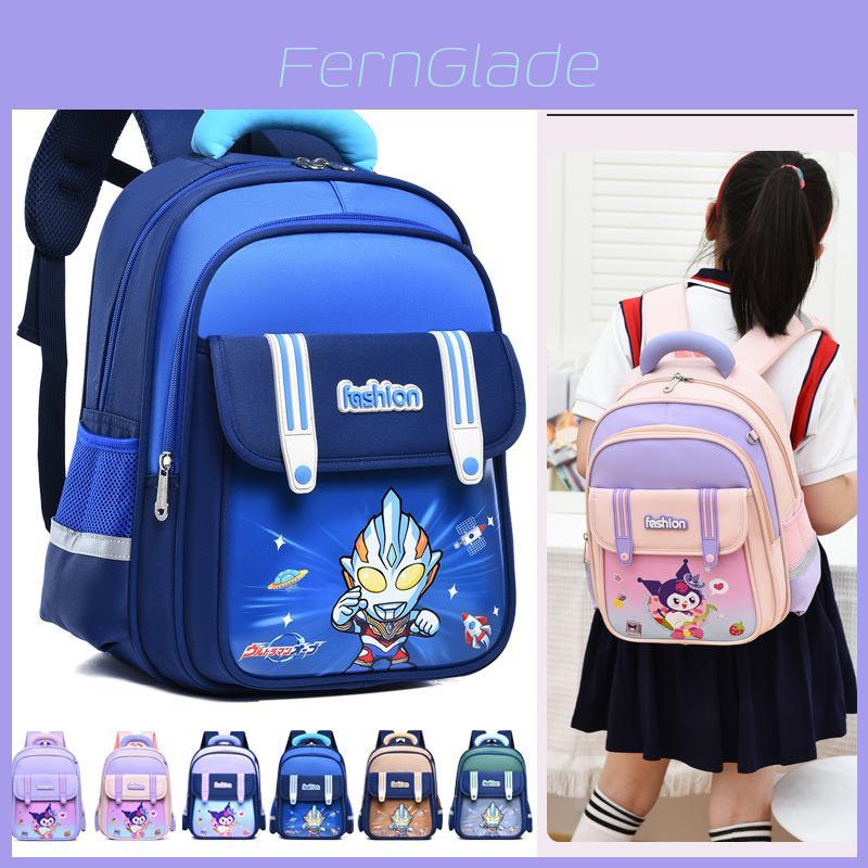 Cartoon Kuromi Ultraman Pattern Kids School Backpack For Elementary Students With Lightweight Oxford Fabric
