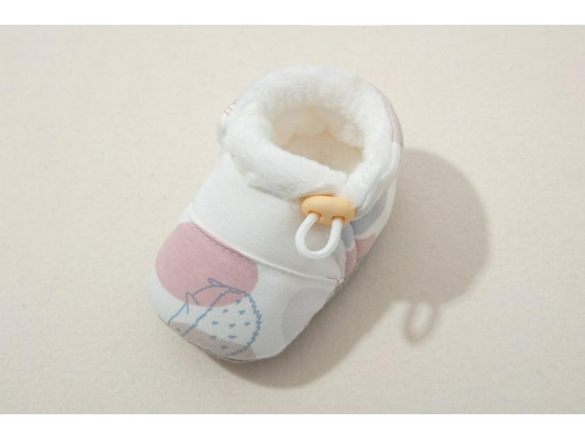 Unisex Winter Fleece-Lined Baby Shoes, Soft Sole, Warm for Newborns 0-1 Year, Thickened, 9 Months+