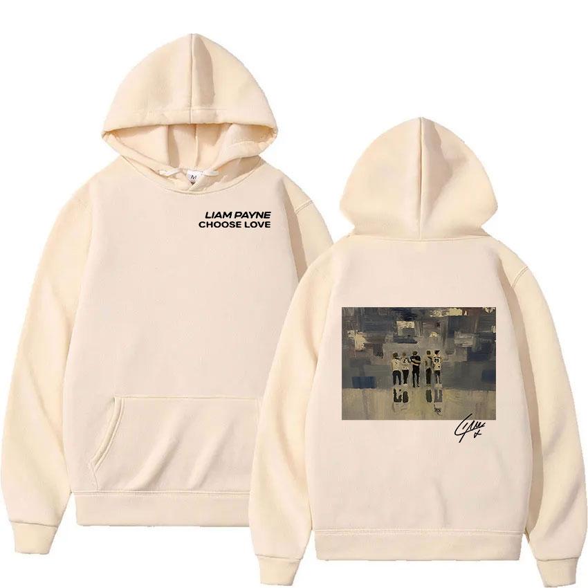 Liam Payne Wähle Liebe Grafikdruck Hoodie Herren Retro Hohe Qualität Übergroßes Sweatshirt Unisex Harajuku Mode Pullover Hoodies
