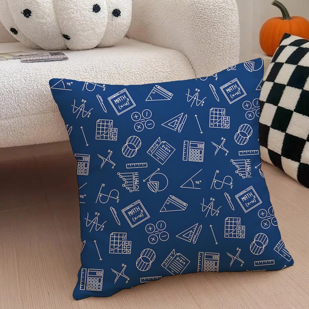 Universal International Day Of Mathematics Cushion Cover Throw Pillow Cover Hidden Button Durable Polyester Chair Cushion