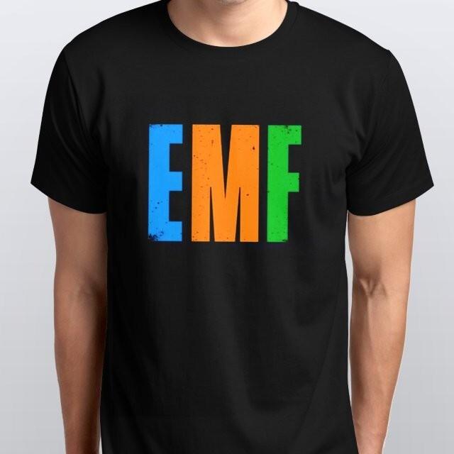 EMF T-SHIRT sizes S M L XL XXL colours Black, White XL