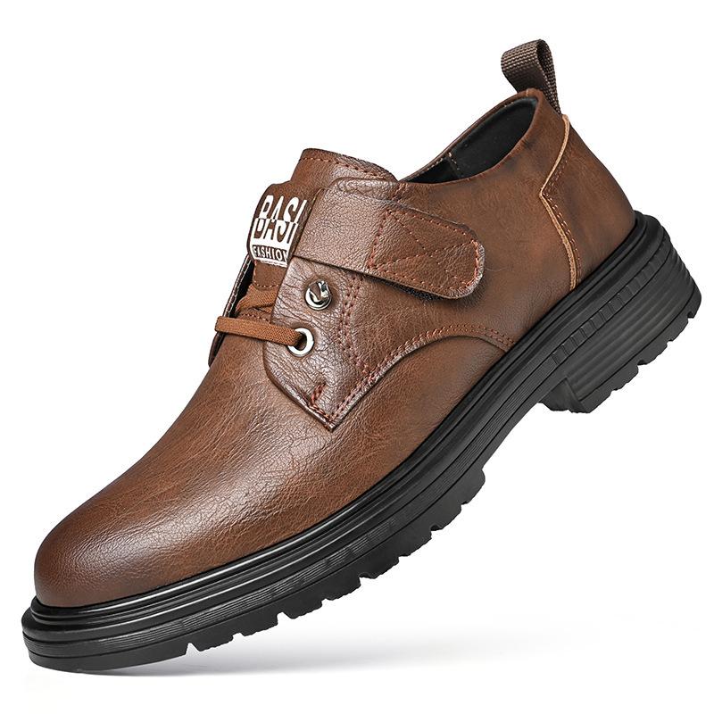 Men's Super Leather Soft Leather Low-top Martin Boots Men's Casual British Style Versatile Autumn Non-slip Shoes