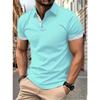 Men's Polo Shirt Short Sleeve Casual Slim Fit Color Blocking T-shirts England Style Streetwear Polos Men's Tops Tees