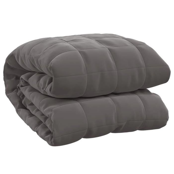 VidaXL Weighted Blanket Grey 235x290 Cm 15 Kg Fabric 350787