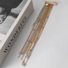Sweet and Cool Long Flowing Su Chain Brooch, Exquisite Retro Heart-shaped Star Rhinestone Fixed Brooch, Hip-hop Multifunctional Accessory Gift