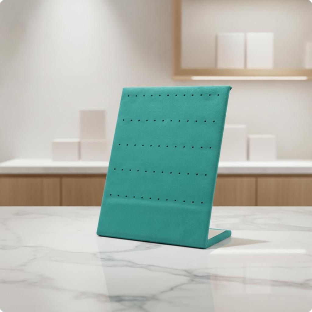 Velvet Earring Display Board Freestanding Jewelry Stand Perforated