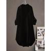 Plus Size Women Simple Long Sleeve Blouse Chic Korean Style Loose Fit Breathable Shirt Casual Autumn Solid Color Midi Tunic Tops