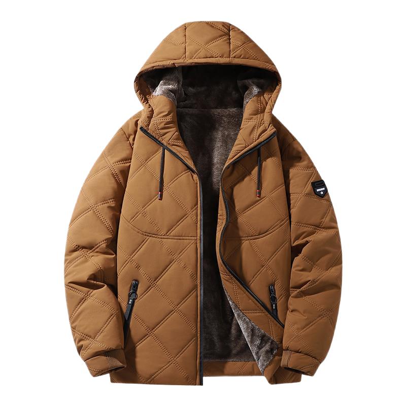 Winter Man Fleece Outdoor Casual Jacket Man Hooded Outwear Warm Jacket Man Multi Pocket Thicken Jacket Male Run Work Safari Coat