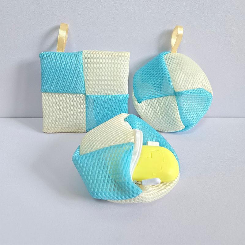 2In1 Seifenschaumnetz Weiche Netzsäckchen mit Kordelzug Badekugeln Körperreinigung Schaumhelfer Duschgel Badezimmerseifen Aufbewahrungswerkzeug