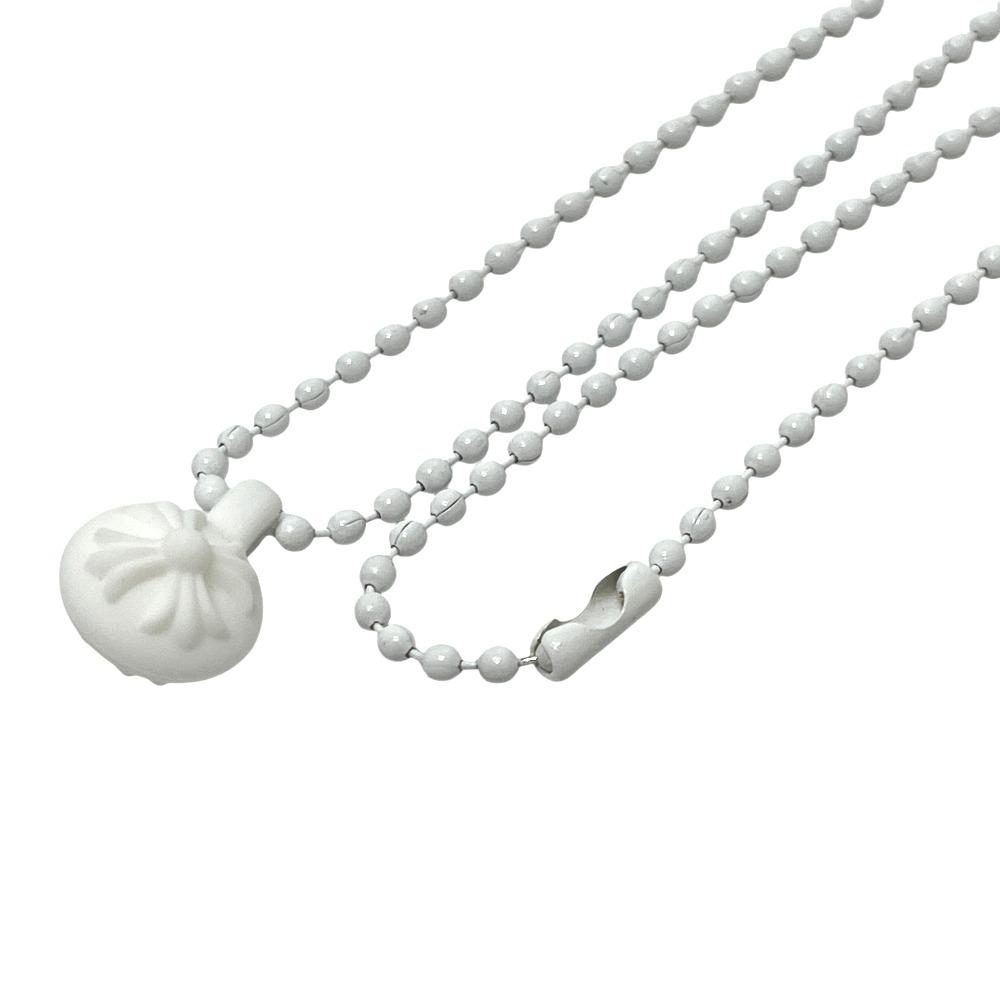 CHROME HEARTS Cross ball Accessories Necklace rubber White Unused