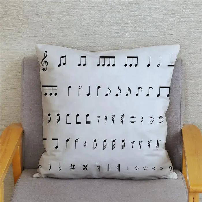 Music Notes Pillowcase Soft Cotton -Unique Piano Key Design for Music Lovers Comfortable and Stylish Perfect Gift for Home Decor
