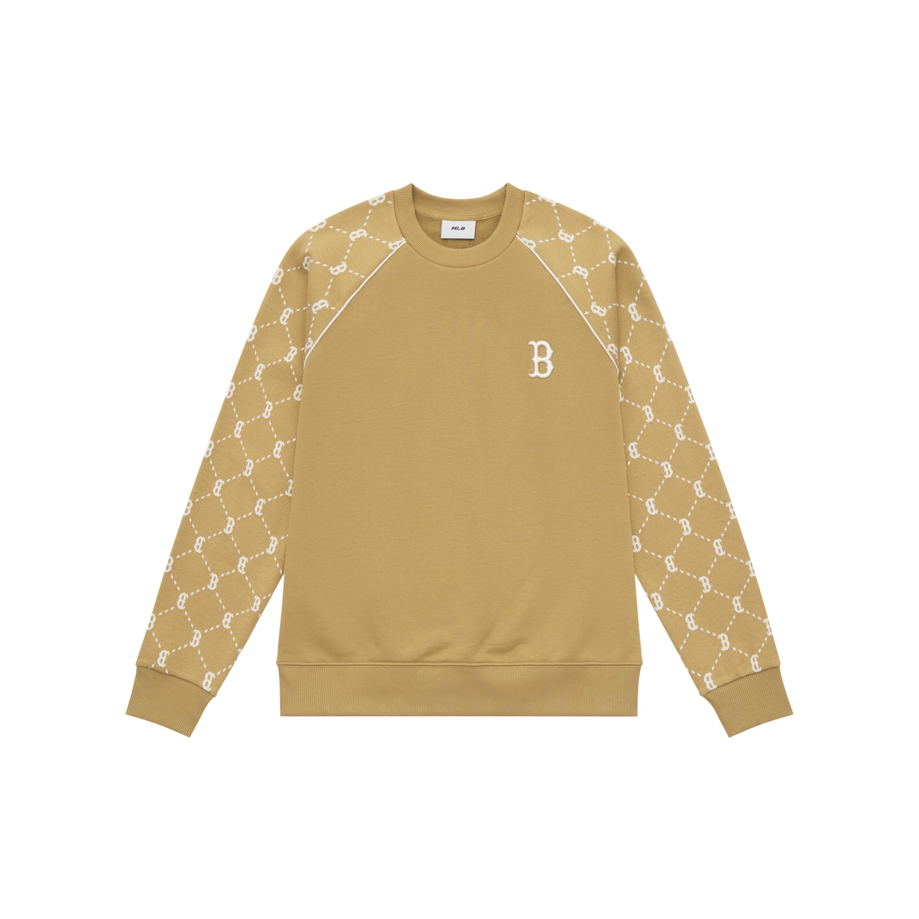 

New MLB MONOGRAM Collection Boston Red Sox 24FW Sweatshirt Unisex Camel 3AMTM1244-43CAS L