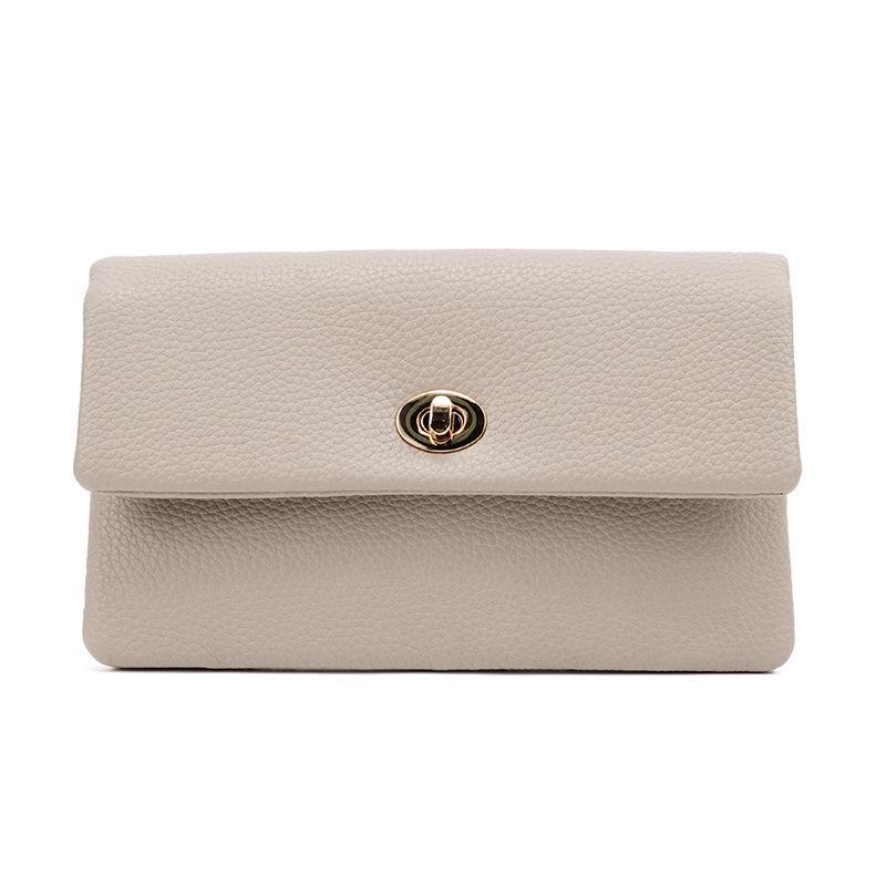 Korean Style Women's PU Long Wallet: Chic Card Holder & Coin Purse with Fashion Lock.