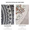 Hand Woven Cotton Linen Carpet Retro Bohemian Round Bedside Geometric Floor Mat Living Room Home Decor Boho Mandala Tassel Rug
