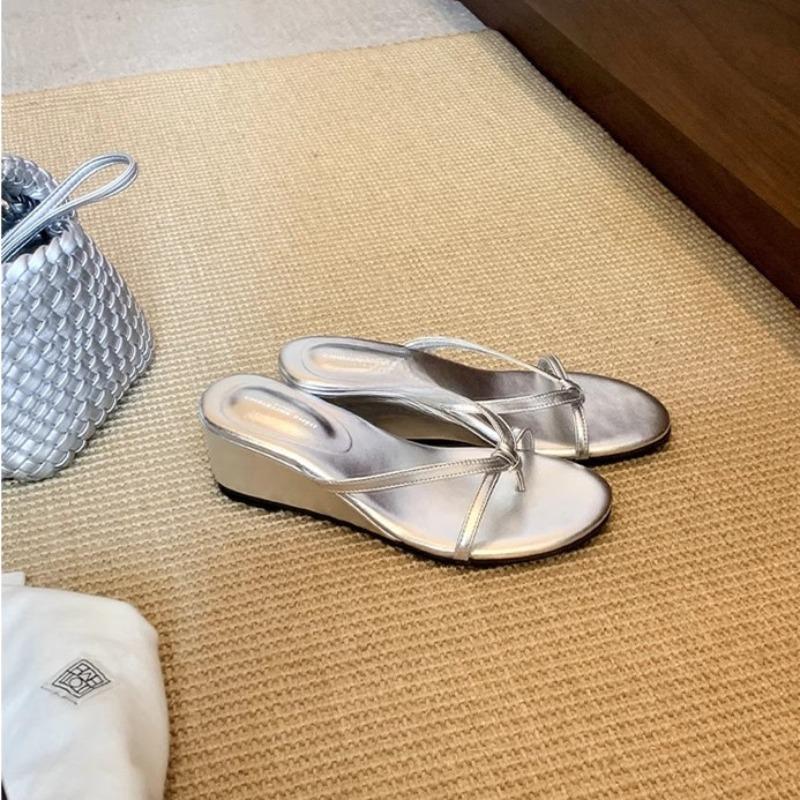 Wedge Heel Shoes Thin-band Thick-soled Flip-flops Women's Flip-flops