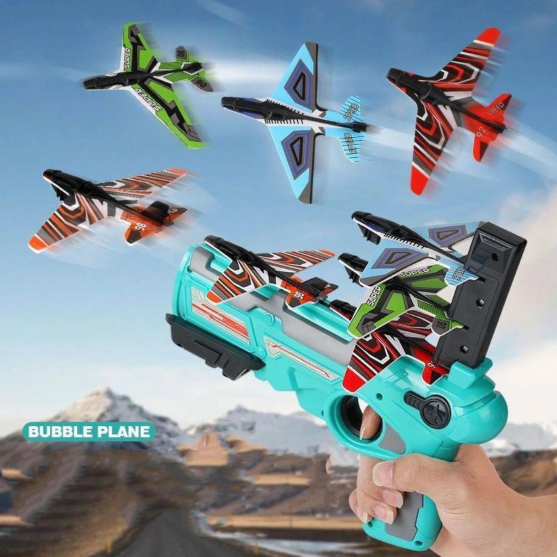 Barnegaver skum flyutskyter barneleker en knapp utkast skytespill utendørs foreldre-barn sport leketøy gutt gi