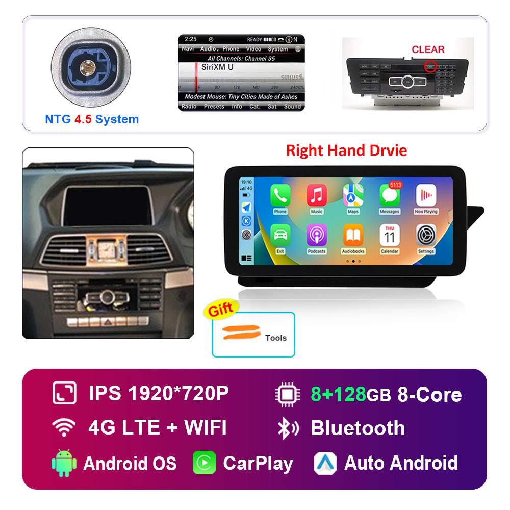 12.3'' Right Hand Drvie for Mercedes Benz E Class C207 W207 2009 - 2015 NTG 4.0 4.5 System Android Car Radio Multimedia Player