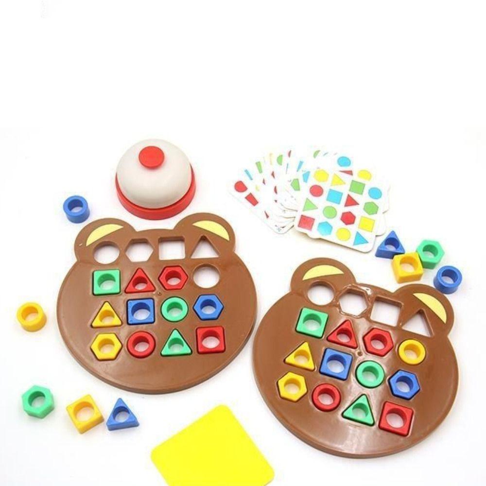 Pattern Cognitive Shape Matching Board Game Puzzle Board Color Recognition Toys Thinking Training