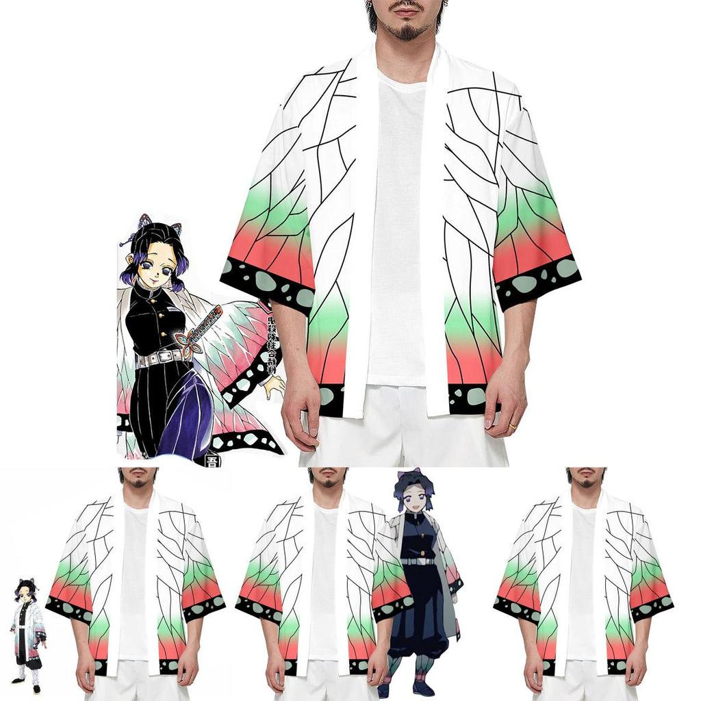 Stylish Demon Slayer Kimetsu No Yaiba Kochou Shinobu Cosplay Loose Haori Coat Tops For All Occasions