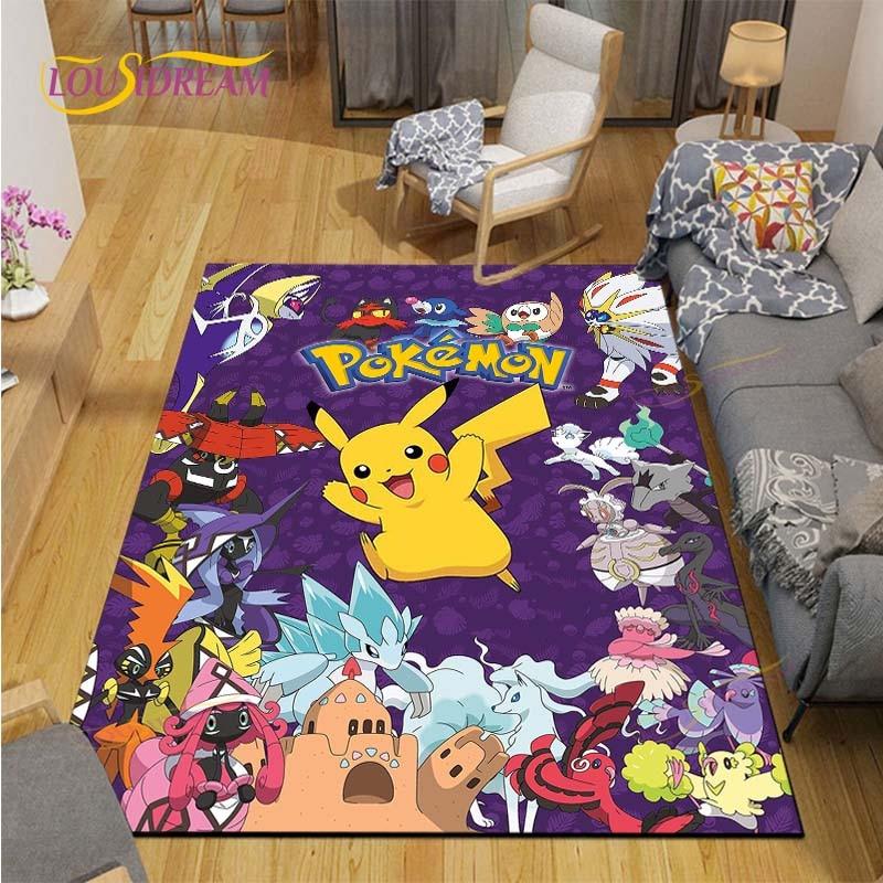 Χαλί Pokemon Χαλί Anime Παιδικά Χαλιά Σαλόνι Τραπεζάκι τσαγιού Χαλί Υπνοδωματίου Πλενόμενα Χαλιά Δαπέδου Χαλί Οικιακής Χρήσης Χαριτωμένο Χαλί