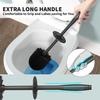 Toilet Brush and Holder 2 Pack, Toilet Bowl Brush with Extra Long Handle, Toilet Scrubber and Covered Holder, Toilet Brushes for Bathroom-Space