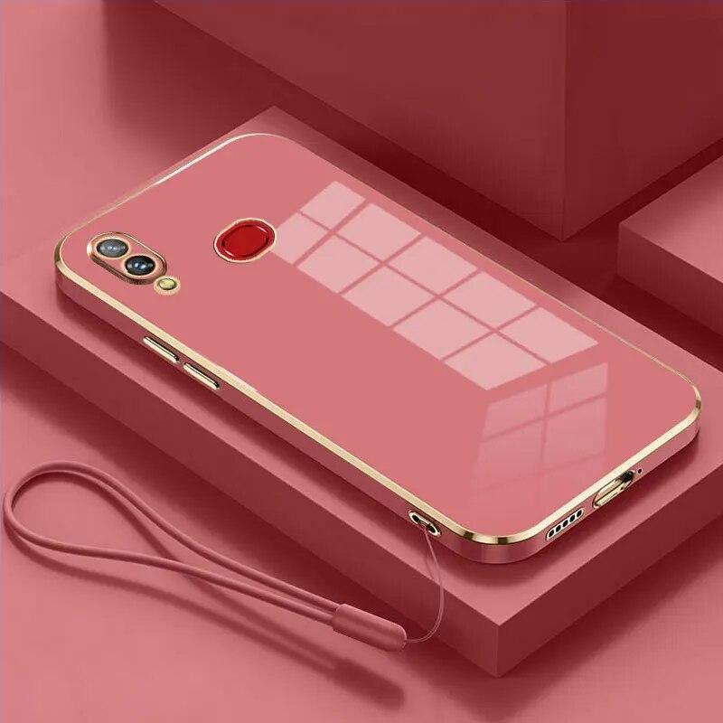 Für Samsung A10S Hülle Galaxy A10S Hülle SM-A107F SM-A107M Luxus Quadratische Beschichtung Telefonhülle Samsung A10S Stoßfeste Rückseite