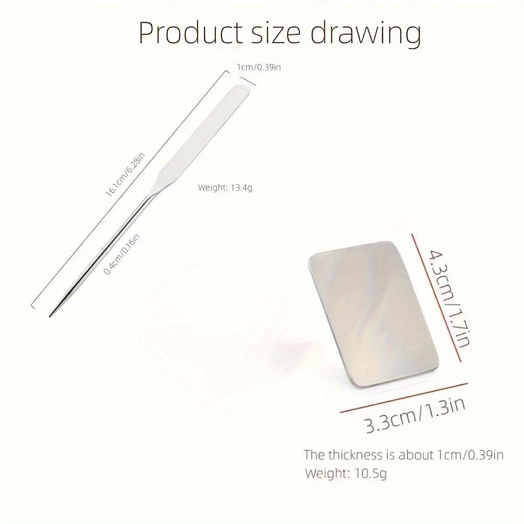 Stainless Steel Makeup Foundation Make-up Shovel Ring Color Mixing Plate Color Mixing Stick Facial Mask Scraper