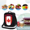 Kanada Flagge Druck Lunchtaschen für Frauen Kinder Tragbare Thermokühltasche Bento Box mit Verstellbarem Riemen für Arbeit Schule Picknick Strand