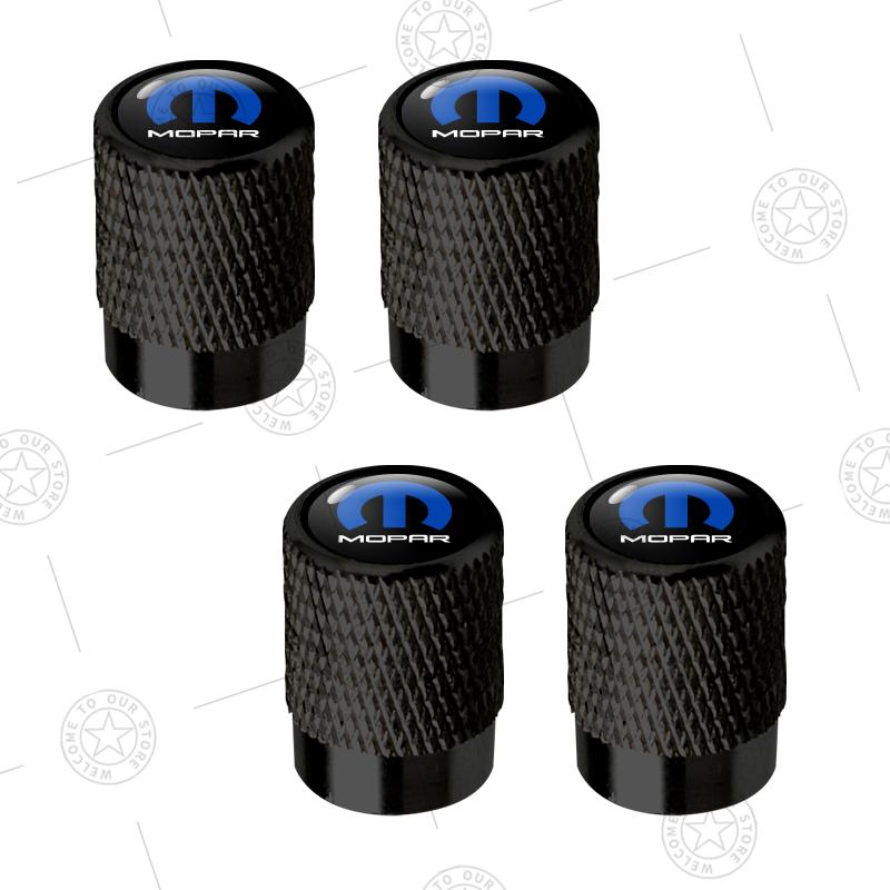 4ks Mopar Logo Krytky ventilků kol automobilu Vzduchový stonek Hliníkové příslušenství Pro Challenger 1500 2500 3500 Ram Charger Cherokee