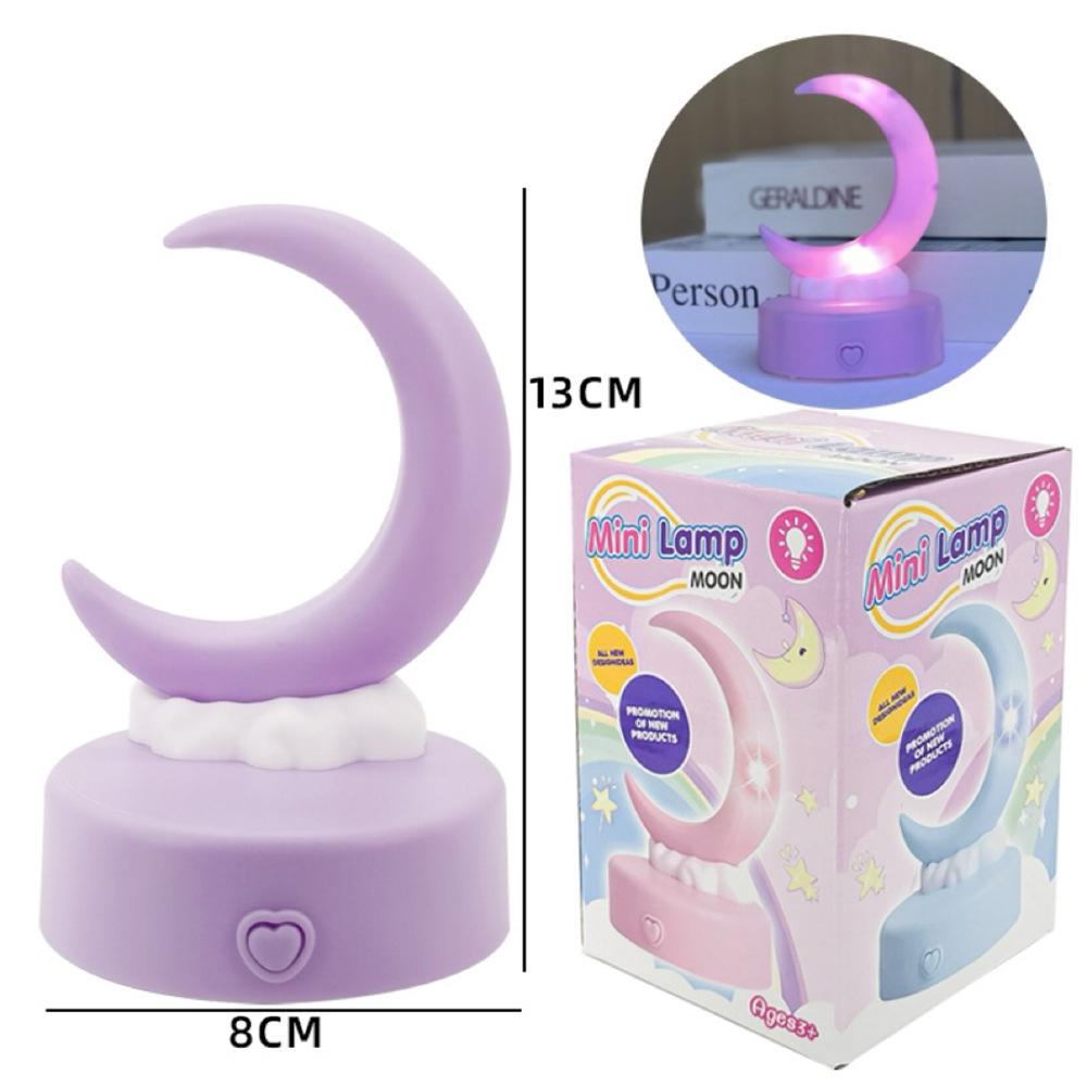 Crescent Moon Night Light: Cute DIY Table Lamp with Eye Protection - Perfect for Creating Atmosphere or As a Holiday Gift