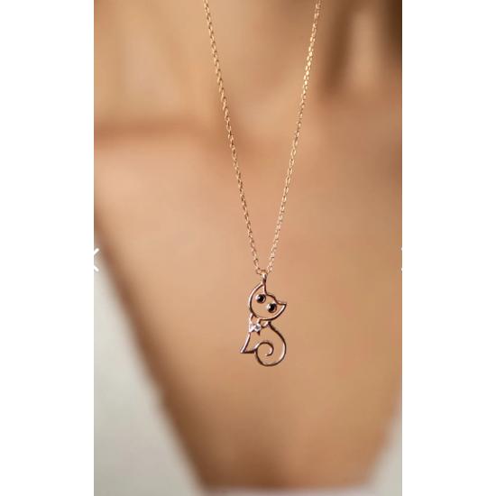 

Kadın Kedi Model 925 Ayar Gümüş Kolye