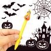Novelty Halloween Party Favors Ballpoint Pen, Cute Ghost Skull Pumpkin Retractable Gel Ink Practical Stationery for Daily Use 0.5mm Fine Point Writing