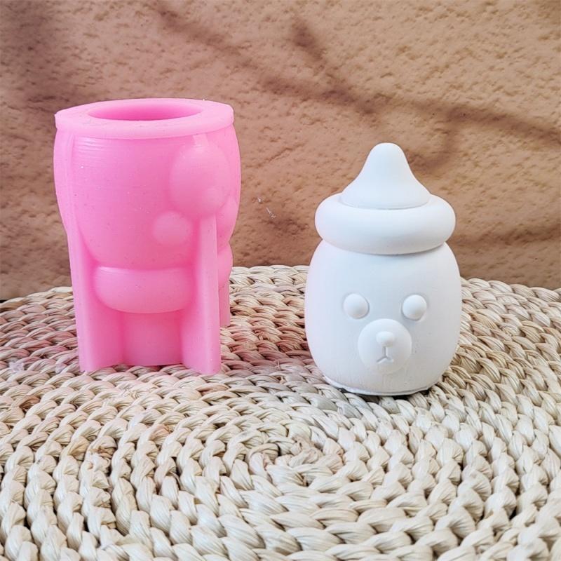 Lovely Baby Bottle Shape Silicone Candle Mold Aromatherapy Soap Mould Cake Candy Baking Tool DIY Craft Kitchen Accessories