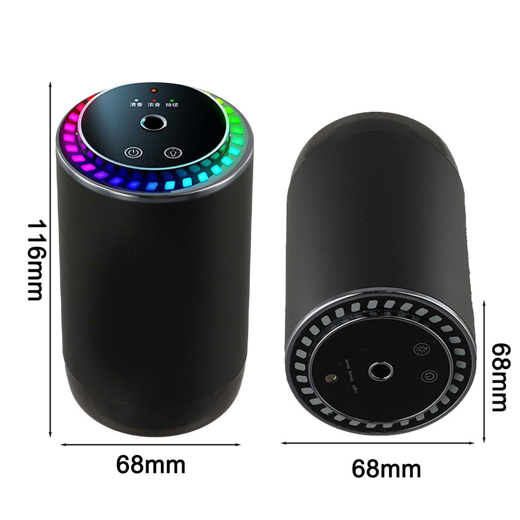 Compact Freshener Air Humidifier Driving Experience Black Customizable Car Fragrance Auto On Off Function 500mAh Battery