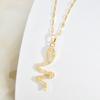 Small Snake Necklace Female Personality Versatile Trend Zircon Animal Pendant Collarbone Chain