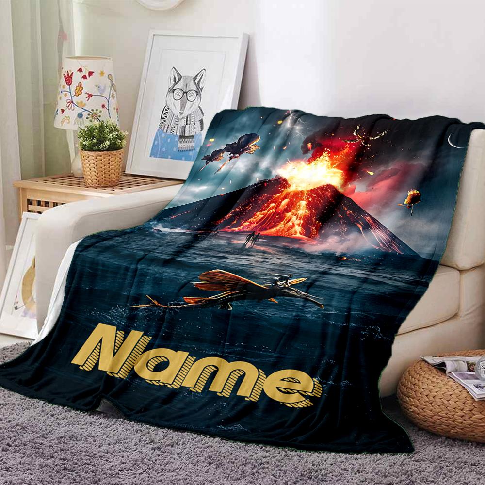 Custom Name Fiery Warrior'S Crown Party Blanket For Couch Bed Plush Cozy Fuzzy Blanket Super Soft Warm Blankets For Fall And Winter 0916281