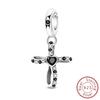 100% Copper Metal Charm Bead Components Bead Components Bible Zircon Cross Jesus Both Hands Pray Compatible With Authentic Original Bracelets High