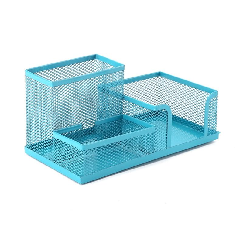 3 Compartments Pen Holders Desk Organizer Large Capacity Pencil Holders Pencil Storage Box Office Supplies For Home