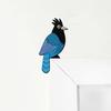 1 Pair Tropical Parrot Door Topper Wooden Blue Bird Door Frame Decoration Rustic Window Corner Wall Art for Home Bathroom Bedroom Office