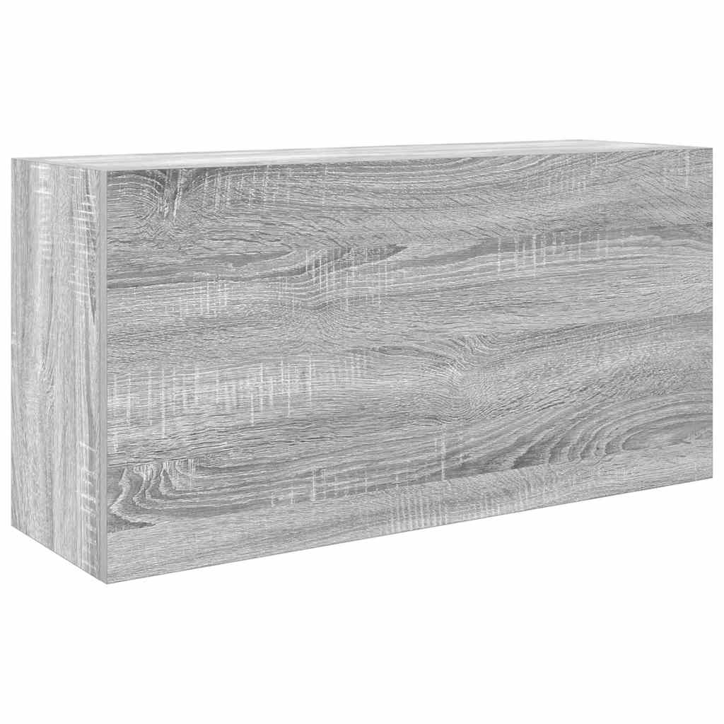 Bathroom Wall Cabinet Grey Sonoma 80 x 25 x 40 cm Particleboard