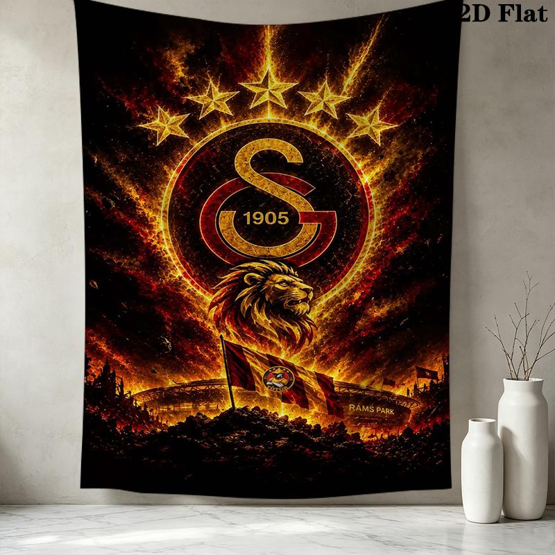 Galatasaray Wall Tapestry Aesthetic Wall Hanging Printed Fabric Blanket Decorative Tapestries for Bedroom Living Room Home Decor